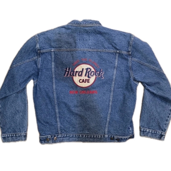Hard Rock Cafe Other - Vintage 90s Hard Rock Cafe New Orleans Denim Jacket Adults Size Large Y2K Grunge